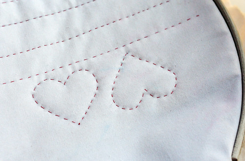 More practice hand quilting: hearts