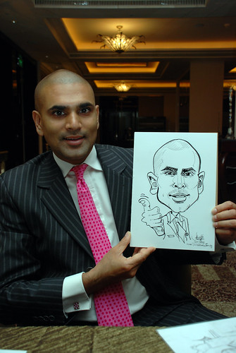 caricature live sketching for wedding dinner 120708  - 21