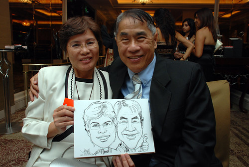 caricature live sketching for wedding dinner 120708  - 50