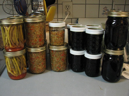 Beans, Relish and Blueberry Jam