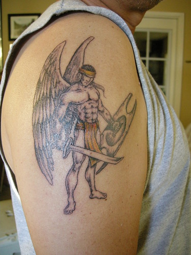 angel warrior tattoo. Angel Warrior Tattoo 006