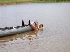 Jordan on the Bottom of the Canoe
