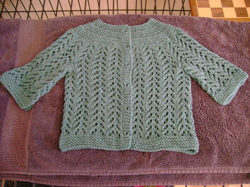 february baby sweater blocking