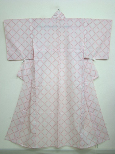 Sweet pink transparent wool kimono