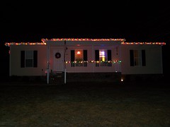 Outside decorations at night