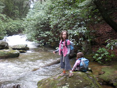 6-Iz and Sophie at Canada Creek Falls Cascade 3