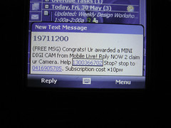 My first SMS spam