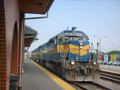 Iowa, Chicago & Eastern freight train passing through Roselle Illinois. September 2007.