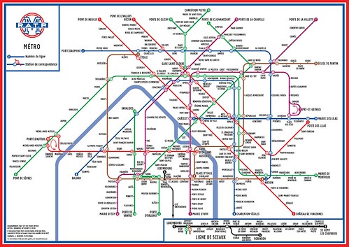 Paris Map Metro. Diagrammatic Map of Paris