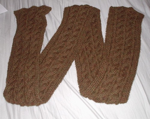 Reversible Cable Scarf