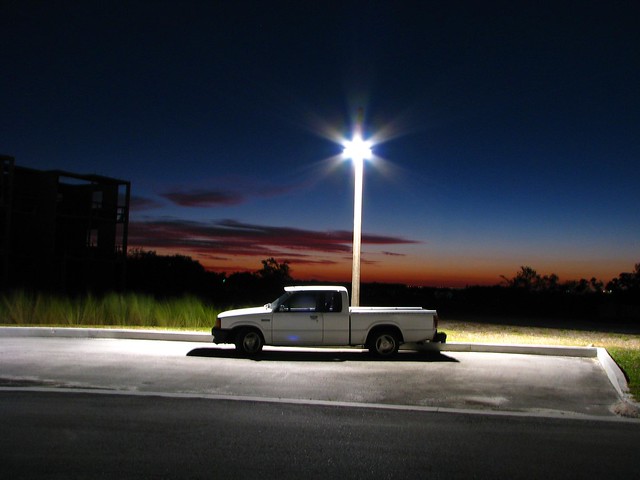 street light sunset truck florida low pickup mini mazda rider lowrider b2200 b2600 b2000