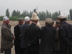 Kashgar animal market: hats