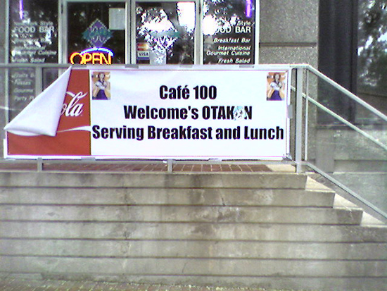 Found Cafe 100 Sign (Click to enlarge)