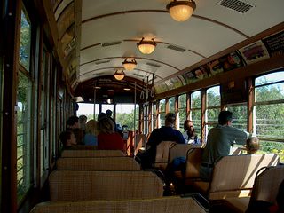 Interior view of a restored 1924 vintage Milwaukee City streetcar. The East troy Electric Railroad and Museum. East Troy Wisconsin. September 2006. by Eddie from Chicago