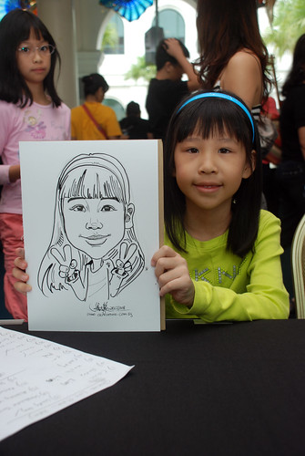Caricature live sketching at Singapore Art Museum Christmas Open House - 15