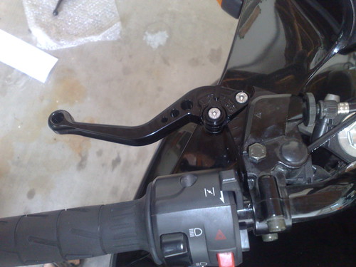 New Pazzo clutch lever installed