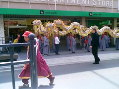 Buddhists' Dragon Parade in Hobart CBD
