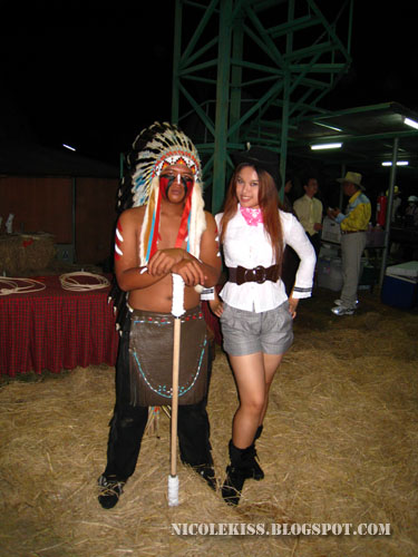 cowgirl and indian guy