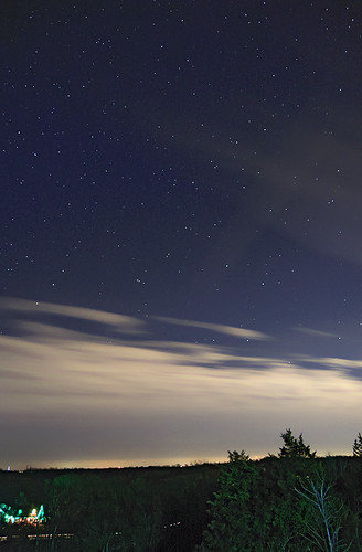 Night sky with stars, near Villa Ridge, Missouri, USA