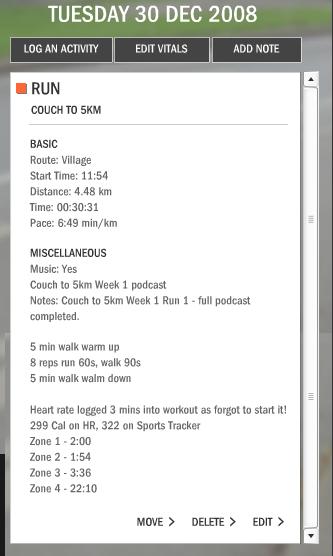 #road Couch to 5km Week 1 Run 1 - Nike+ training log