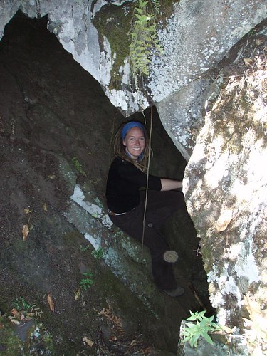 Allison in the cave