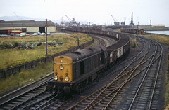 Class 20 no 8124 at Ayr Harbour Oct 1972 A. Wilson