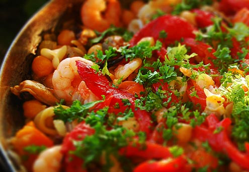 Seafood with Chickpeas 