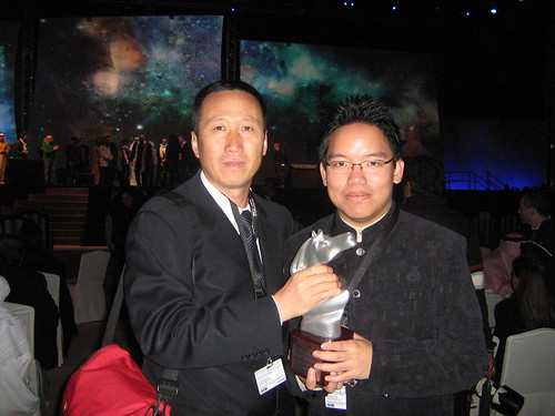 With Yu Guangyi ("Survival Song"), Special Jury Prize winner for AsiaAfrica Documentary, Dubai Film Fest 2008 Closing Ceremony