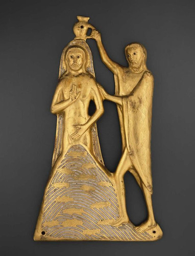 003 Bautismo de Cristo- Limoges Francia- mediados siglo XIII-esmalte en cobre dorado-© 2009 Museum of Fine Arts, Boston