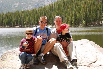 family photo at bear lake