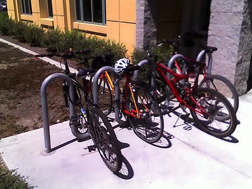Bike rack full of bikes