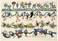 'Blackbird Sing' watercolour and ink - mariannjohansen-ellis on Flickr