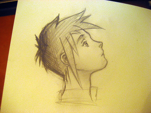 anime boy face sketch. sketch anime boy
