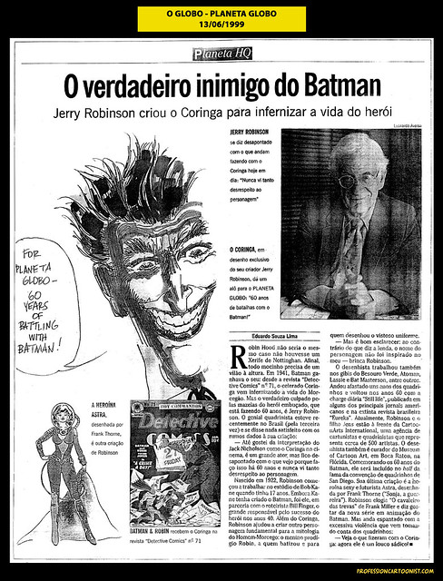 "O verdadeiro inimigo do Batman" - O Globo - 13/06/1999