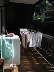 laundry on the balcony