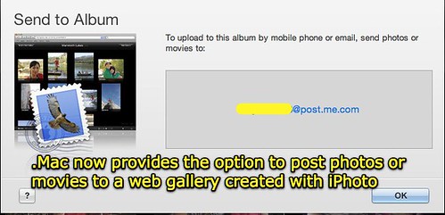 MobileMe Gallery - Post via email