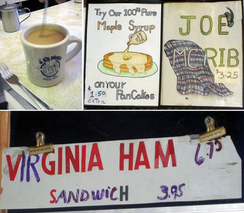 Joe's diner hand typography copy