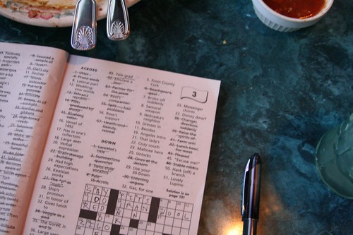 week in the life : crossword at lunch by you.