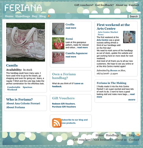 Feriana.co.nz Drupal 6 Showcase site