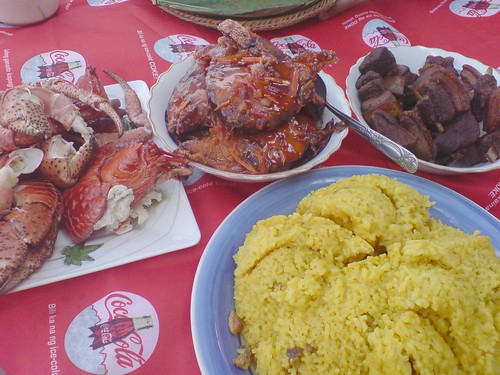 Yellow Rice and picnic food