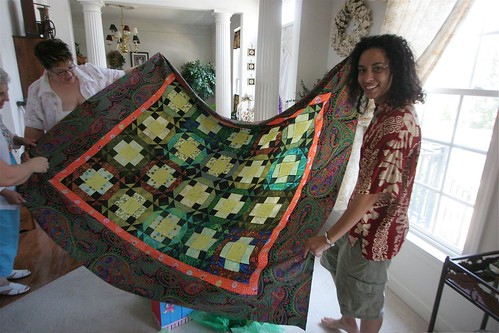 amber and her quilt