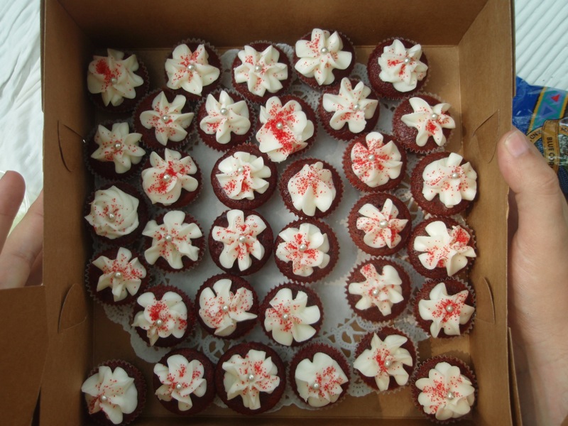 Red velvet mini cupcakes from Lux Sugar