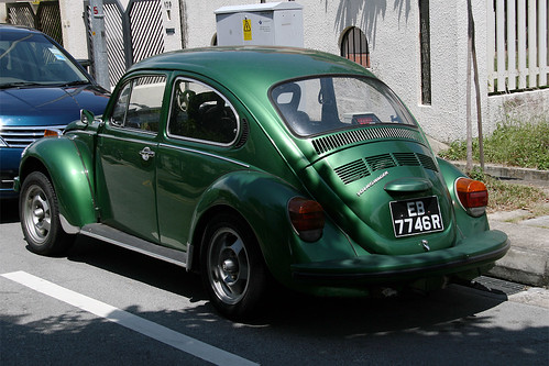 green volkswagen beetle
