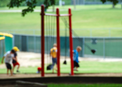Blurry Playground Swings