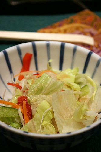 Crisp salad with tangy ponzu dressing