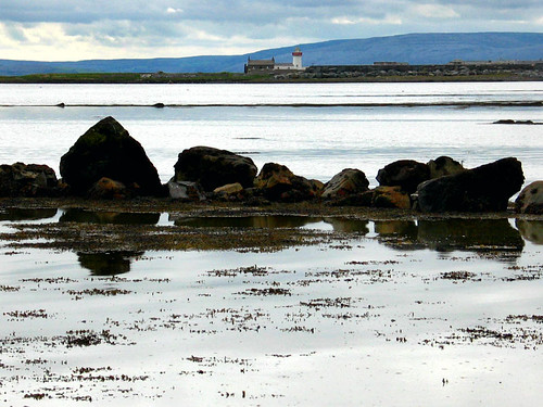 Galway bay and lighthouse