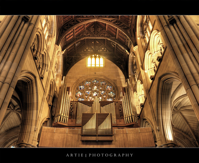 the pipe organs at st mary's cathedral, sydney :: hdr photo
