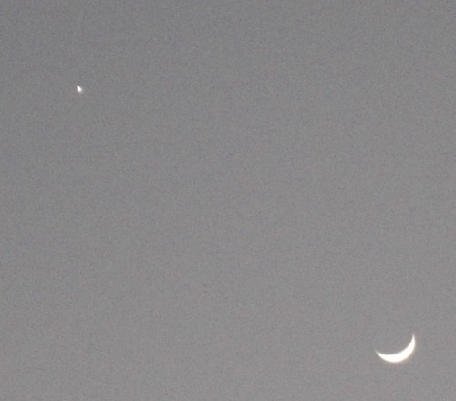 Venus and moon