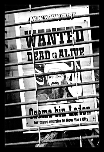 in Laden wanted poster. in Laden wanted poster.