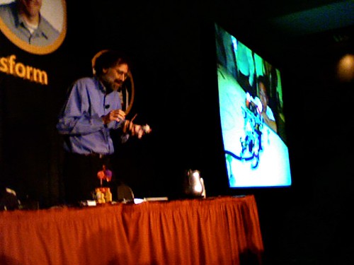 Dr. Mitch Resnick demonstrating a cat robot at NECC 2008